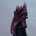 Leather Gloves with Zebra Print