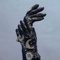Leather Gloves with Celestial Embroidery