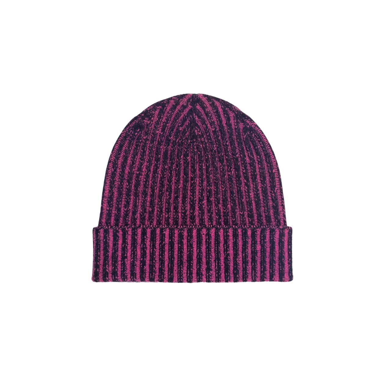 Cashmere Ribbed Pink Beanie