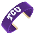TCU Horned Frogs Resin Logo Cuff Bracelet in Purple