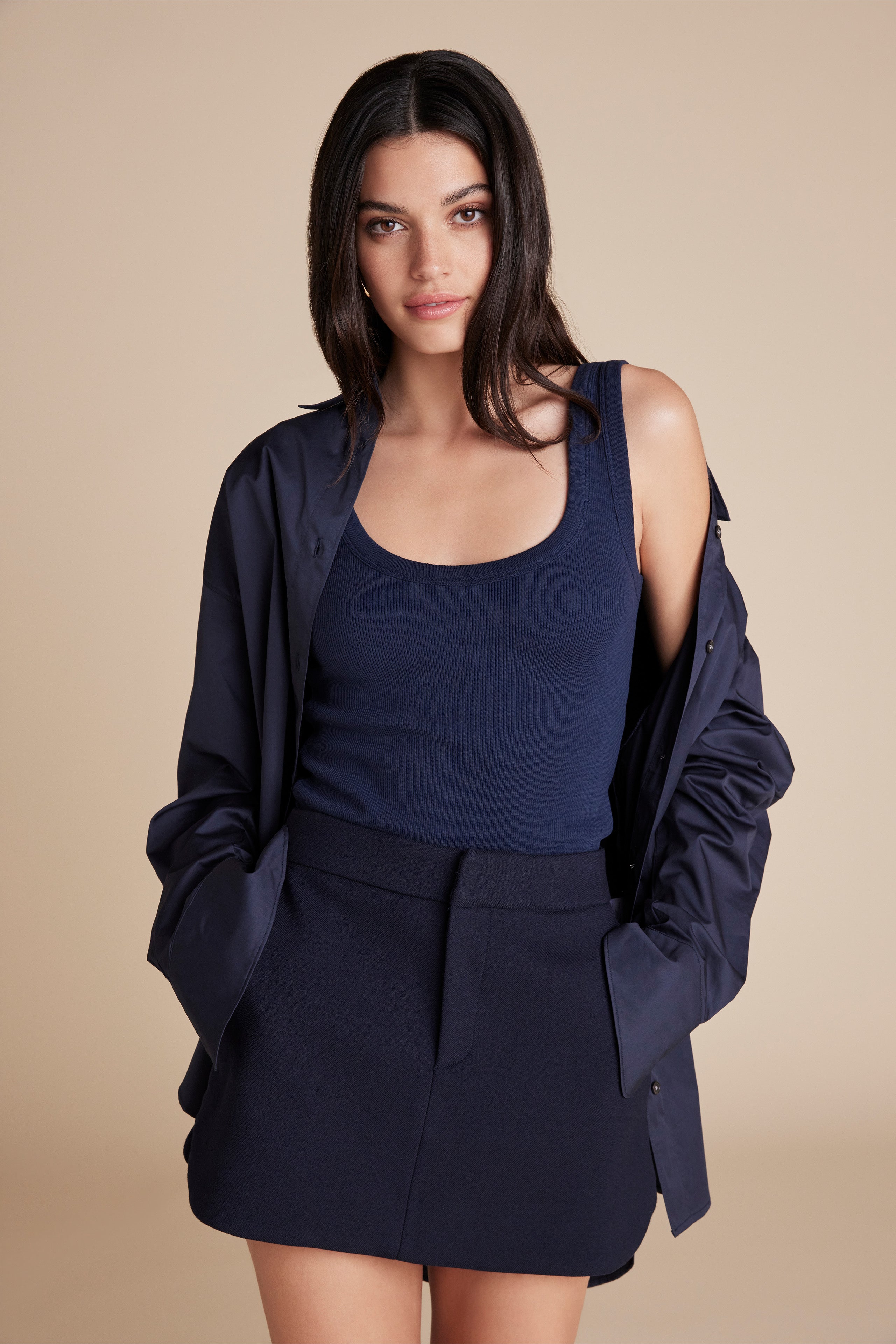 The Scoop It Up Tank in Navy