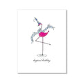 "FESTIVE FLAMINGO" BIRTHDAY CARD: SINGLE