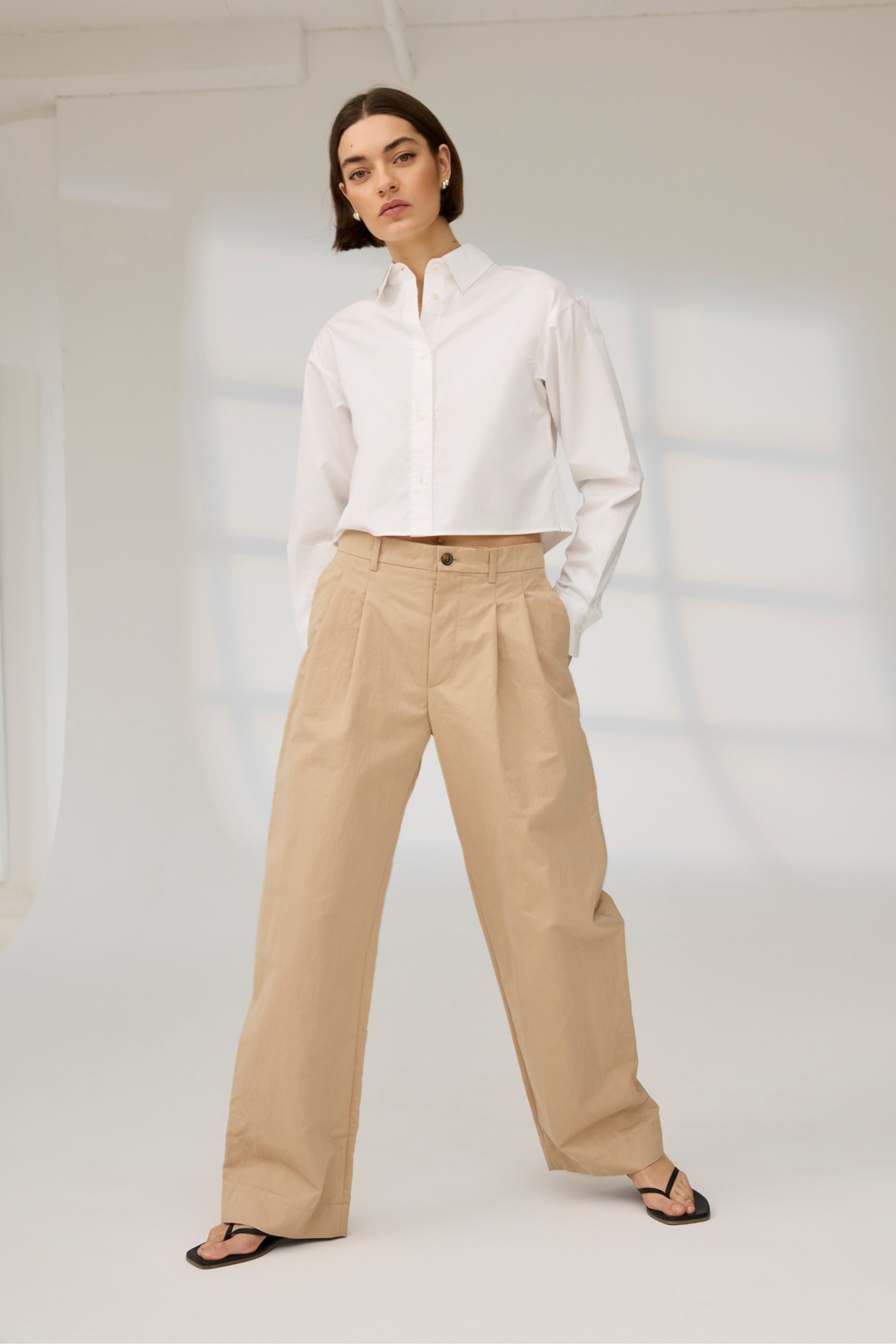 The Cropped Everything Shirt in White