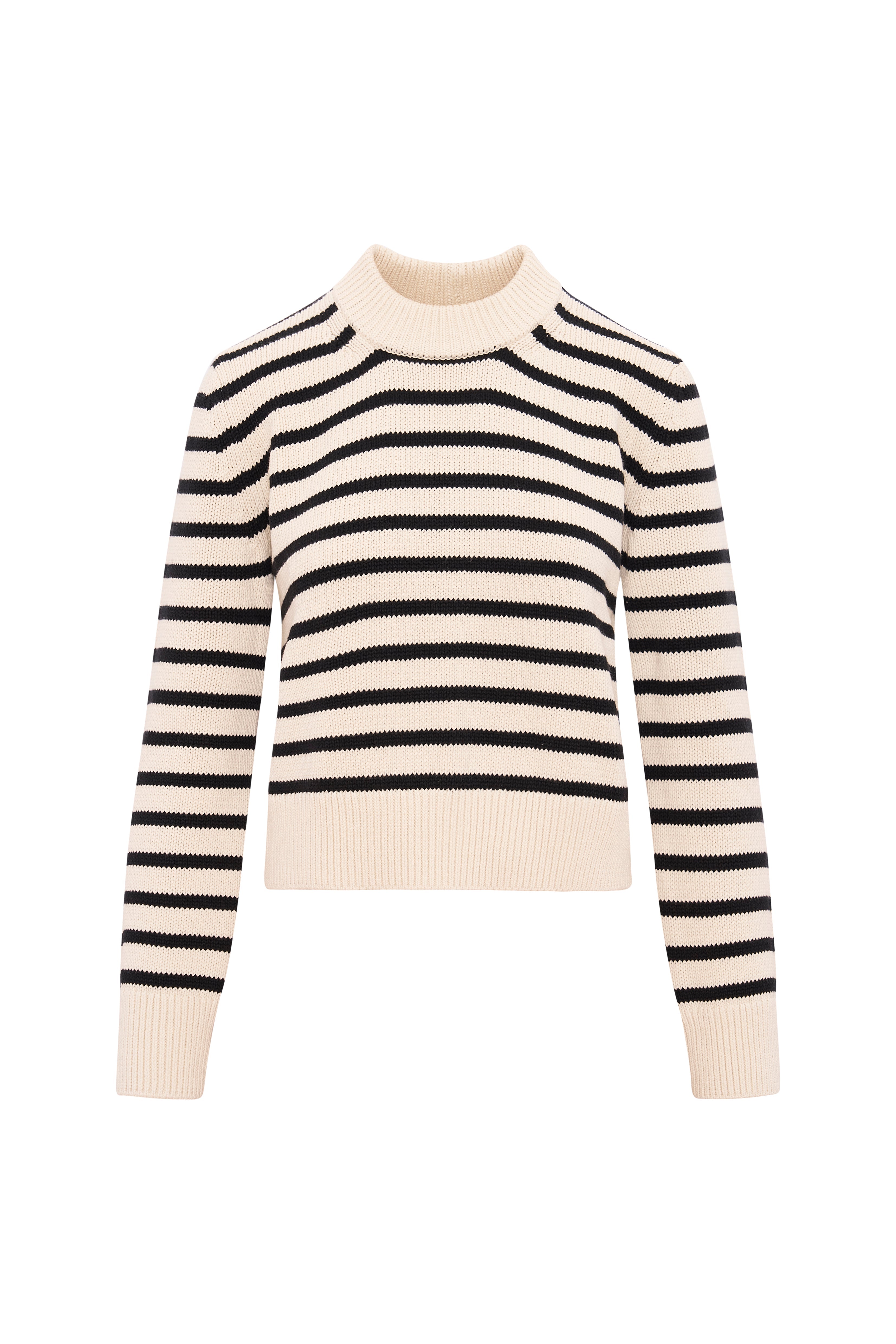 The Favorite Crew in Black & Cream Stripe