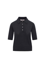 The Refined Short Sleeve Polo in Black