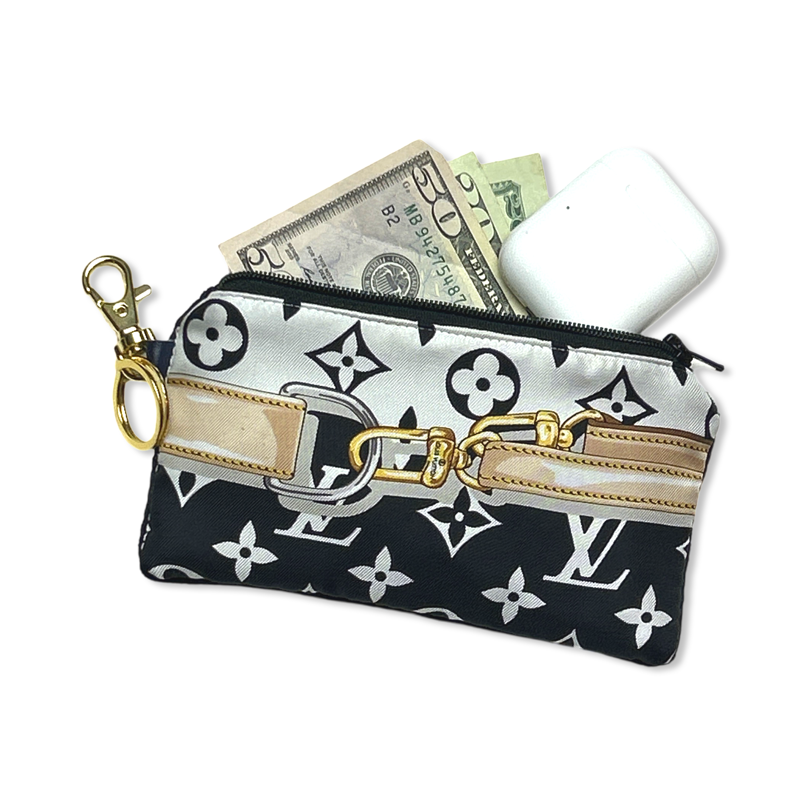 Louis Vuitton Monogram Silk Scarf Keychain