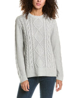 Lucky League Cable Cashmere-Blend Sweater