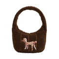 "Pan Pan" Half Moon Shearling Bag