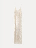 "liquid sequins" Slip Dress