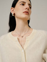 Brushed Cashmere Cardigan