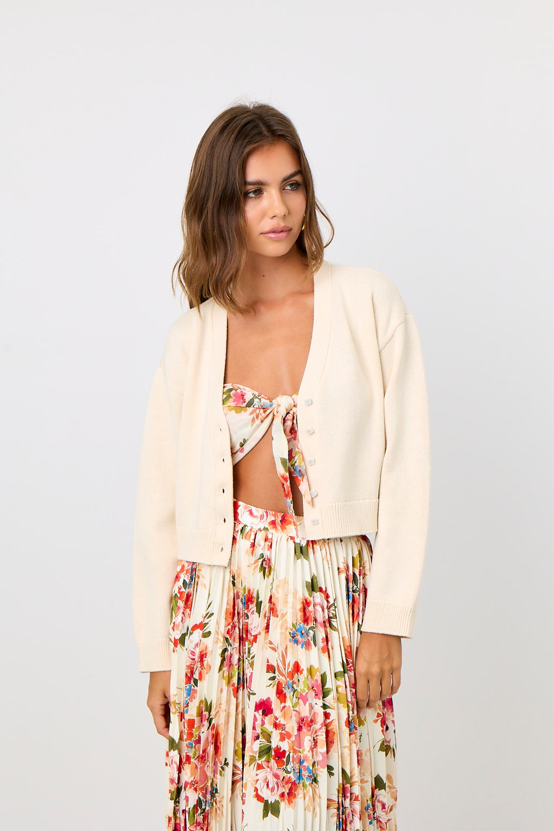 Cotton Cashmere Knit Summer Cardigan