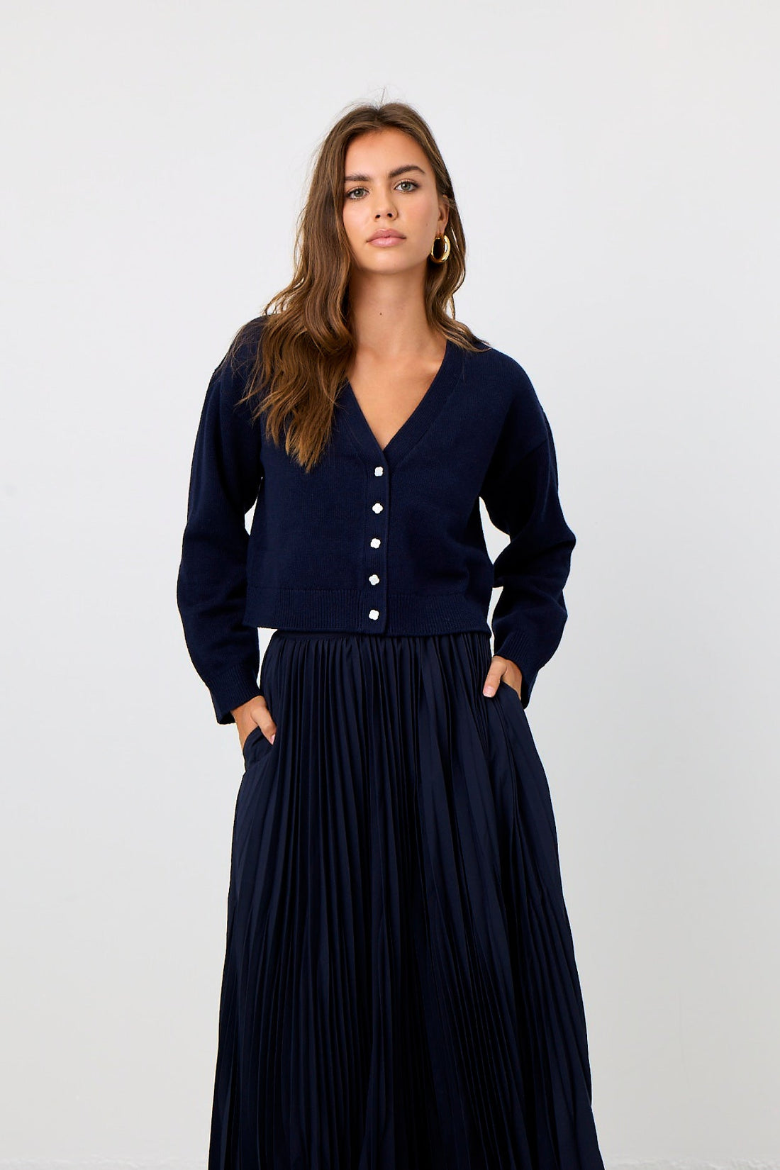 Cotton Cashmere Knit Summer Cardigan