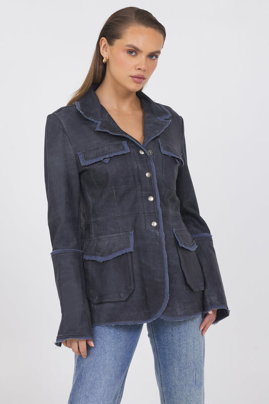 Meryl Distressed Vintage Jacket