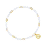 City Petals Pearl Beaded Stretch Bracelet