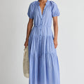 MICROSTRIPE BLUE & CREAM