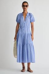 MICROSTRIPE BLUE & CREAM