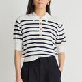 CREAM & MIDNIGHT STRIPE