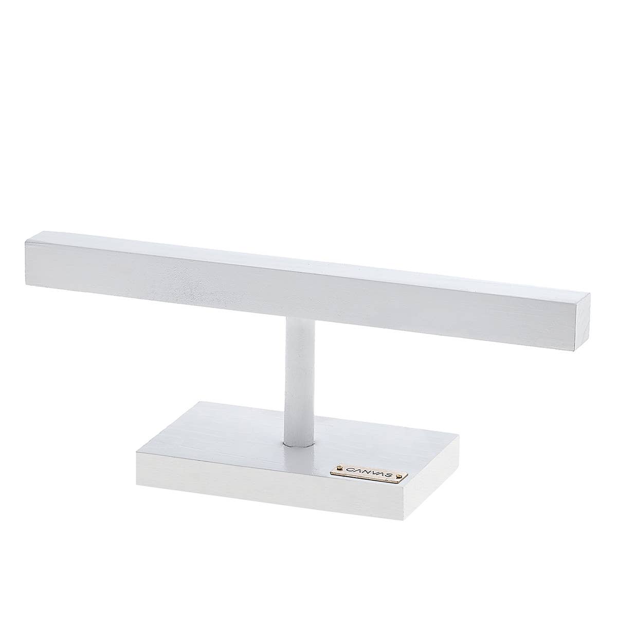 Canvas Style Bracelet T-Bar Display in White Painted Wood