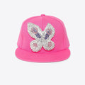 Crystal Buterfly Fitted Cap