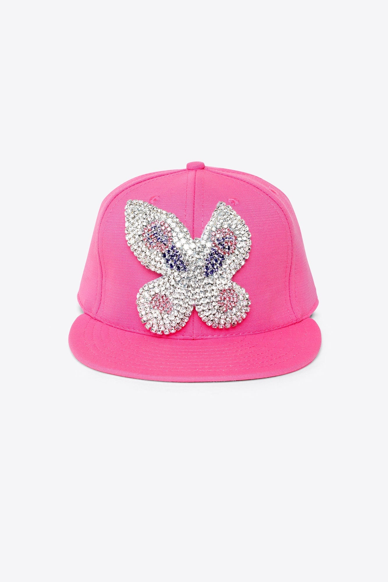 Crystal Buterfly Fitted Cap
