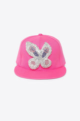 Crystal Buterfly Fitted Cap