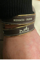 Hermes 18K Gold Plated Cuff Bracelet