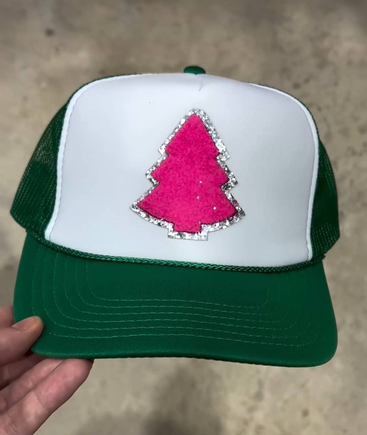 Pink Tree Trucker Hat