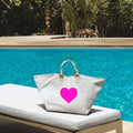 Tote Bag with Pink Heart