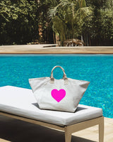 Tote Bag with Pink Heart