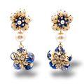 Gucci Flora Vintage Silk Tie Earrings