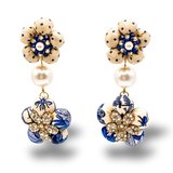 Gucci Flora Vintage Silk Tie Earrings