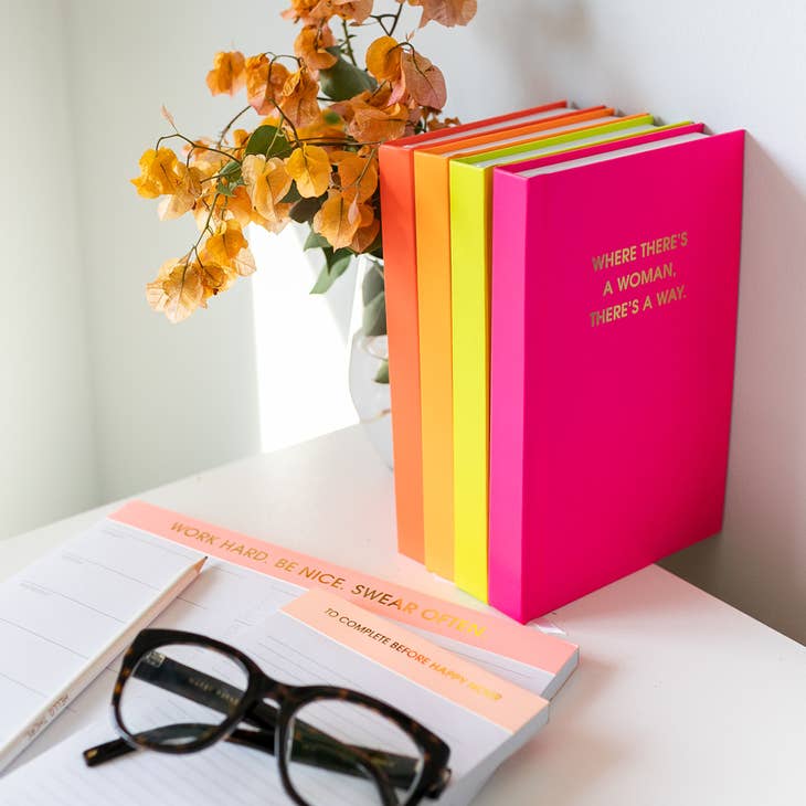 "Where There's A Woman There's A Way" Pink Journal