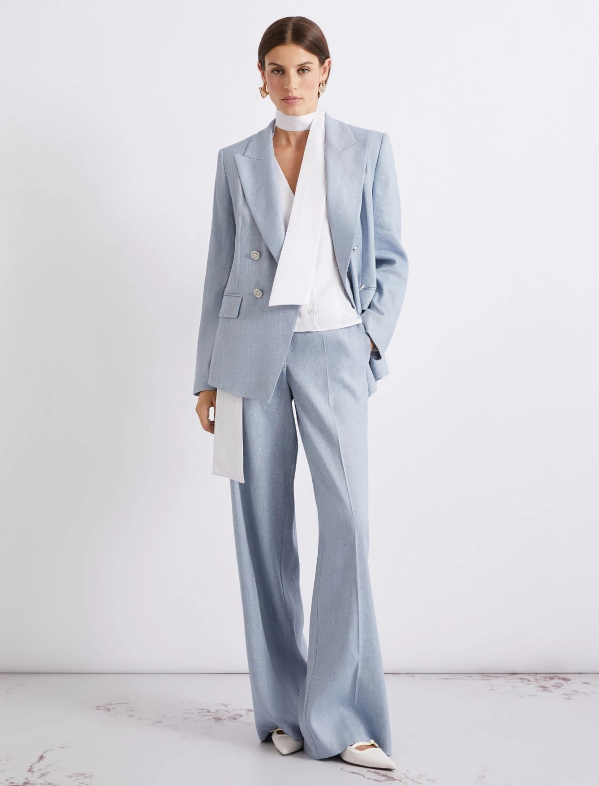 Herringbone Linen Pants