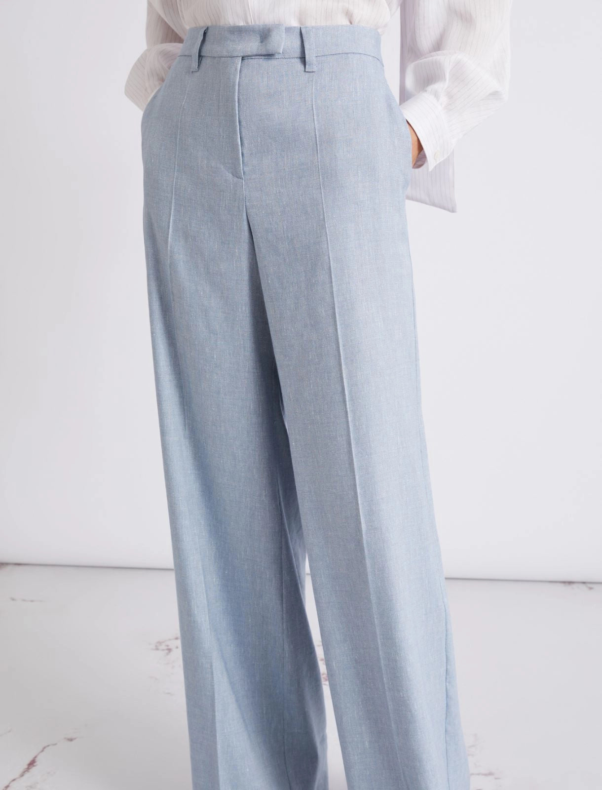 Herringbone Linen Pants