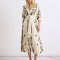 Embroidered Linen Dress