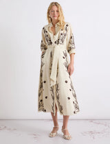 Embroidered Linen Dress