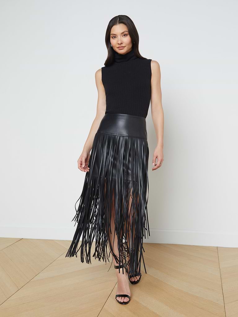 Karolina Maxi Fringe Skirt