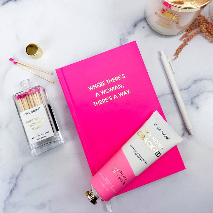 "Where There's A Woman There's A Way" Pink Journal