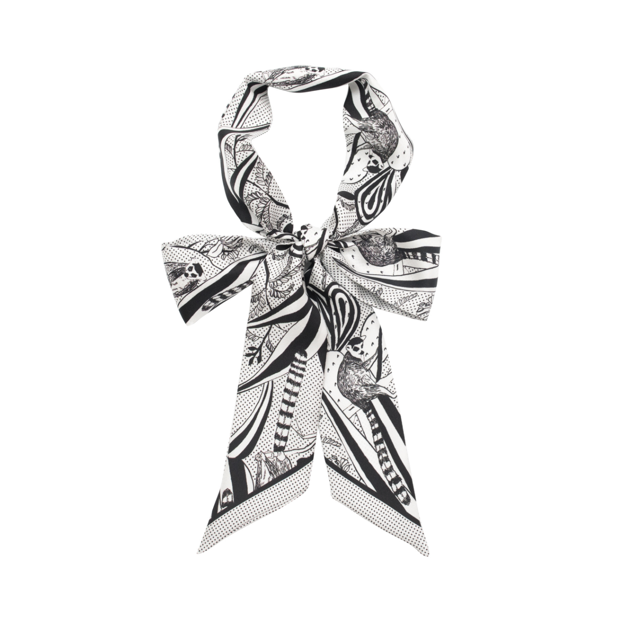 "Madagascar" Silk Skinny Scarf