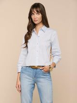 Fawn Scarf Button Down Shirt