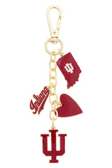 Indiana Hoosiers - IU - Heart Bag Charm