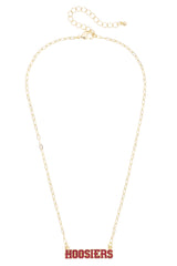 Indiana Hoosiers (IU) Pave Outline Necklace