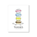 "MACARON" THANK YOU CARD: SET OF 8