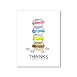 "MACARON" THANK YOU CARD: SET OF 8