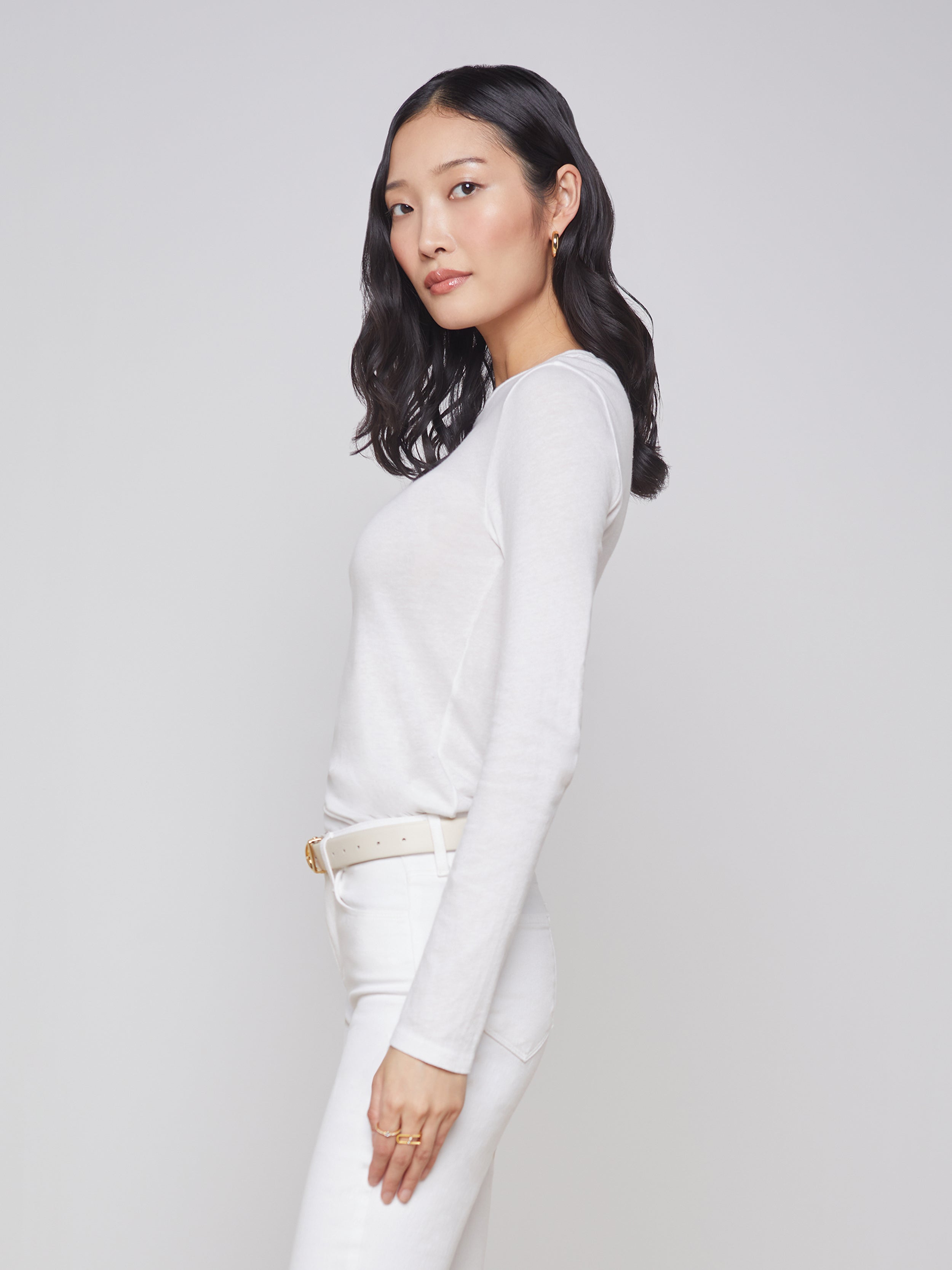 TESS CREW NECK LNG SLV