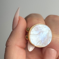 Rainbow Moonstone Ring