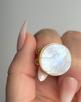 Rainbow Moonstone Ring