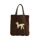 "Pan Pan" Shearling Tote Bag