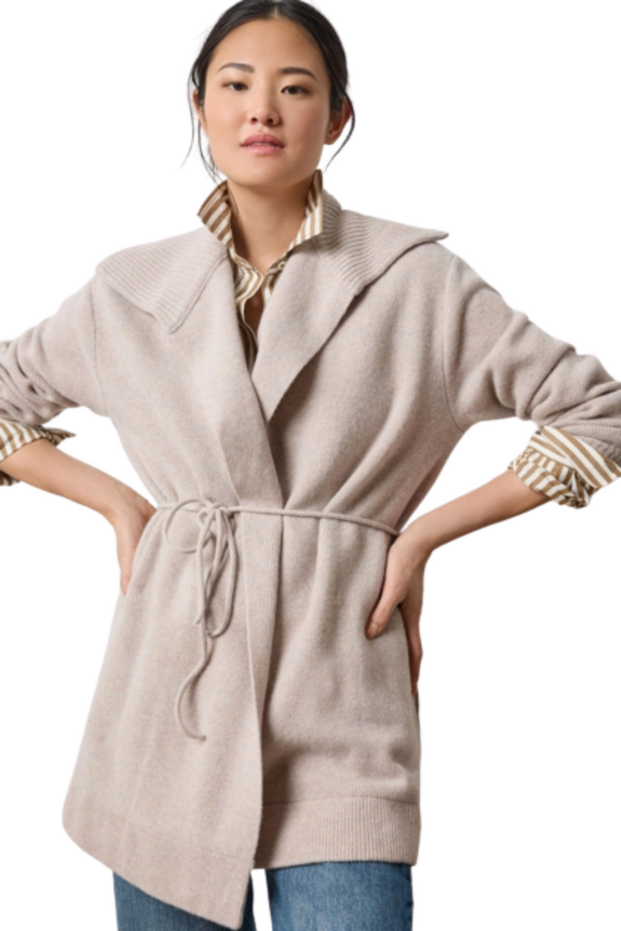 Notch Collar Cardigan