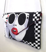 Beaded Check/Pop Art Crossbody
